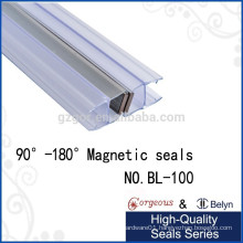 Belyn hot sell shower door seal magnetic door seal 90 - 180 degree